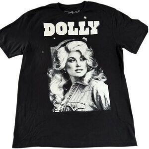 Dolly T-Shirt Mens Size Medium‎ (38/40) Black Short Sleeve Tee Shirt 100% Cotton